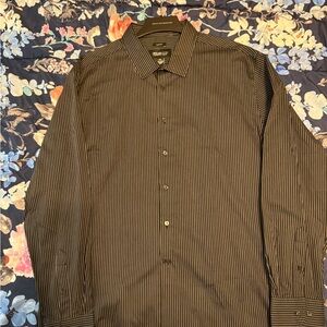 Kenneth Cole Black Dress Shirt Classic Design